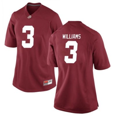 Women's Alabama Crimson Tide #3 Xavier Williams Crimson Replica NCAA College Football Jersey 2403ZIRQ4